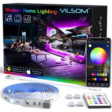 Tv Led 백라이트 14.3ft 원격 장착 65-75인치 Tv/Pc용 App Control Music Sync Tv 침실 게임실 가정용 장식 바이어스 조, 단일옵션