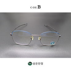 김종필 안경 국산 코드비 CODE B B101 Col 002 블루/브라운 라운드 스퀘어 안경