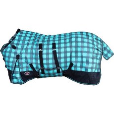 챌린저 1000D 미니어처 이유식 포니 망아지 겨울 담요 배꼽 밴드 5195577B, Turquoise Plaid_44"