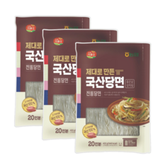 [키친타올 1롤증정] 농협 국산 고구마전분100% 제대로 만든 전통당면, 3개, 400g