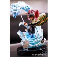 귀멸의칼날 피규어 굿즈 애니메이션 TNT 16 토미 오카 기유 Water Column Limit GK Statue Resin 액션 피규어 컬렉션 모델 완구 Y2047 네즈코 탄지, 다색, L
