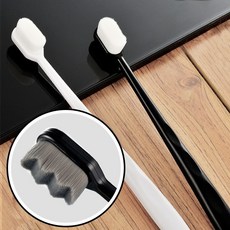 도매창고 다모칫솔 만모칫솔 초미세모 혀클리너 혀청소 구강청소 구강케어, 1개, 다모칫솔 민자모 - 블랙