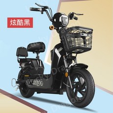 전동 자전거 스쿠터 전기 팻바이크 성인용 출퇴근 미니벨로, 48V, 12ah, B.납산12A오리지널특수배터리-약65km-쿨블