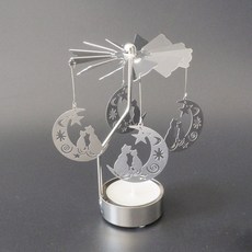 캔들홀더 촛대 회전 로맨틱 회전 회전 목마 티 라이트 캔들 홀더 크리스마스 홈 파티 웨딩 천사, 4번, 4번