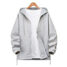 언탭트 남여공용 오버핏 아노락 풀집업 바람막이 후드 점퍼