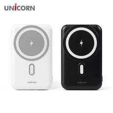 유니콘 무선충전 맥세이프 보조배터리 10000mAh 멀티단자, 블랙