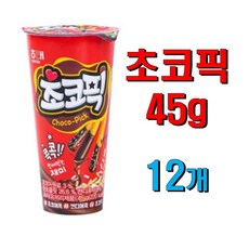 해태제과 초코픽 과자, 45g, 12개