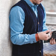 남성 베스트 코듀로이 아메리칸 빈티지 코트 영국풍 Corduroy Vest TW2007211