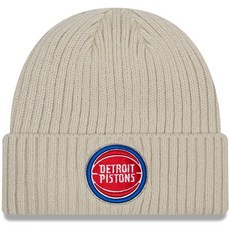 [미국정품] 410910 뉴에라 NBA 스냅백 캡모자 Detroit Pistons New Era Core Classic Stone Cuffed Knit Hat - Cream