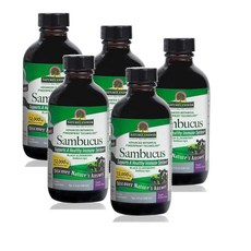 네이쳐스앤서 삼부커스 블랙 엘더베리 12000mg Nature's Answer Elderberry Vegan, 120ml, 5개