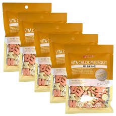 애니펫 강아지 비타 칼슘 비스켓 100g, 우유맛, 5개