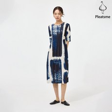 플리츠미 붓터치 프린트 플리츠 원피스 EPOPM024033