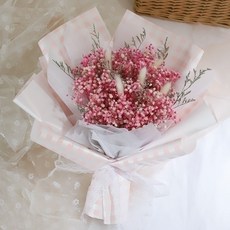비누꽃 선물케이스 꽃다발 인테리어 단짝친구 해바라기 드라이플라워 보장박스 뉴타입 가구 장식 대형 종이조각 비누, C01-드라이플라워 꾸러미, T04-핑크 .별가득한하늘+채광창 보내기 사은품