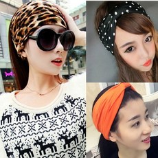 알파N잡 반다나 헤어밴드 터번 와이드 산후조리 머리 악세사리 판 머리띠 넥 워머 레오파드 누르기 겨울 가을 여성 세수 면