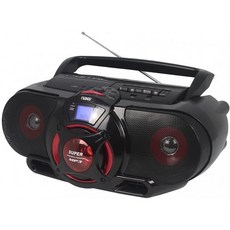 Naxa 전자 제품 NPB-273 휴대용 블루투스 MP3/CD AM/FM 스테레오 라디오 카세트 플레이어/리코더(서브우퍼 및 USB 입력 붐박, 단일옵션, 단일옵션