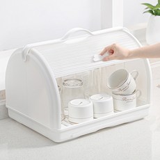 제이라이프 헬렌 컵 식기 젖병 건조대 보관함, 화이트