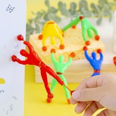 벽타는 스파이더맨 찐득이 말랑이 스트레스 해소 장난감 가족 추억 놀이 10p, 10개 1SET(색상랜덤)
