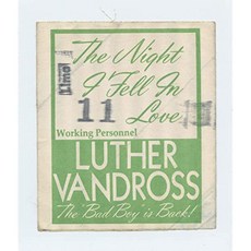 Luther Vandross Backstage Pass 1985 밤 밤 나는 사랑에 빠졌습니다., 본상품, 본상품