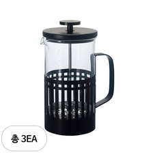하리오 느와르 프렌치프레스 300ml THN-2-B, 혼합색상, 3개
