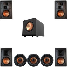 스피커 사운드바 바 Klipsch 7.1 in-Wall System with 3 CDT-5800C II 2 R-5800W R-5650S 1 RP-1200SW