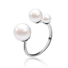 리얼진주12미리반지