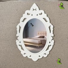 수납 미니 협탁 화장테이블의 심플하고 심플한 멀티 벽걸이형 유리창 화장대 여학생의, 05 화이트미러+화장대+빅사이즈 파티션 YI, 01 조립하다.