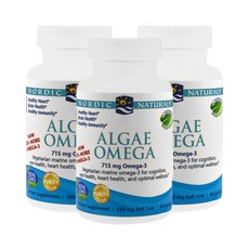 노르딕 네츄럴 [3개 SET] 알지 오메가 60정 소프트젤 Nordic Naturals Algae Omega (60 Soft Gels), 1개