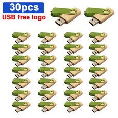 USB 로고 무료 나무 USB 20 플래시 드라이브 드라이버 칩 4 바이트 8 16 32 64 스틱 결혼 선물, 4GB, Green (Maple wood), 1개