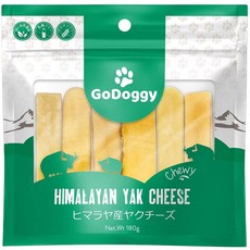 GoDoggy 히말라야산 야크 치즈 스틱 (S)-6개입 180g 자연 식품 개 간식