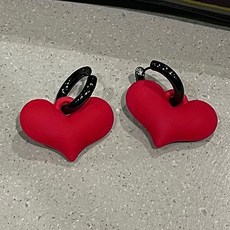 레드하트귀걸이