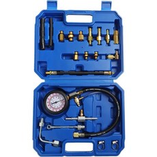 오일 압력 테스터 공구 게이지 키트 0-140 PSI 압력테스트 진단 도구 엔진 자동차 트럭용, 블루, 1개