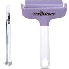 TECKWRAP 브레이어 롤러 매트 핀셋 제거기 세트 도구 인쇄 잉크 스탬핑 제작을 위한 고무, purple 2 set