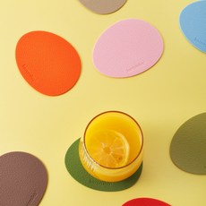 케라미카 실리콘 티코스터 컵받침 (조약돌) 13color, 그린