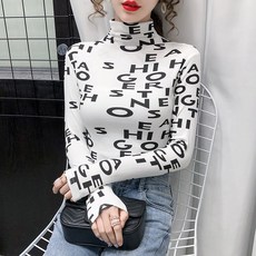 모달 이너티셔츠 여성 겨울 가을 이너웨어 반폴라 기모 보온 발열 속옷 호피 롱 소매