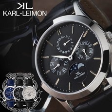 KARL-LEIMON Classic Pioneer Mens 칼레이몬 클래식 파이오니어 트리플 캘린더 문