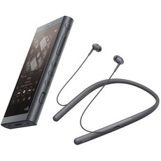 SONY Sony Walkman A 시리즈 16GB NW-A55WI : Bluetooth MicroSD 호환 고해상도 Wi-H700 번들 모델 최대 45 시간 연속 재생 2018 회색 검은 색 B, 상품명참조, 상품명참조