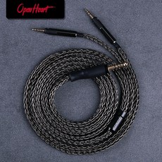 OPENHEART 오디오 테크니카 ATH-R70x 헤드폰 케이블 XLR 4.4mm 3.5mm 2.5mm 2m 3m 업그레이드 밸런스 케이블 은도금 16 코어