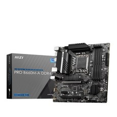 MSI PRO B660M-A DDR4 마더보드 Micro-ATX [Intel B660 칩셋 탑재] MB5700 블랙