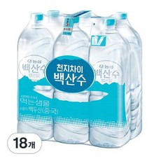 백산수 무라벨 생수, 2L, 18개