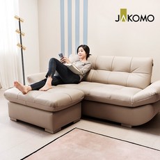 자코모 [자코모] 버블리ll 3인 천연면피 소가죽 소파+스툴, 인디핑크