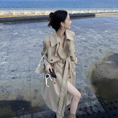 문동은코트 더블버튼허리스트랩 트렌치