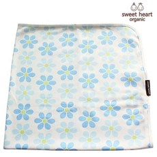 스윗하트 SWEETHEART ORGANIC 무형광코튼 블루꽃밭 아기블랭킷