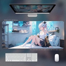 원신 장패드 게이밍 마우스패드 대형 초대형 푸리나 커스텀 주문제작, 40.ZZ3472 치마 아야카_3mm | 800x300, 1개