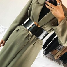 - 패딩 코트 스웨터 넓은벨트 탄성벨트 와이드벨트 PU
