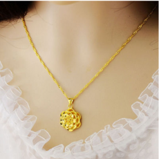 순금장미목걸이