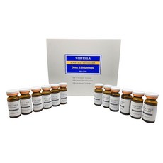 화이트SILK (85%) 인간 줄기 세포 및 (10%) PDRN 안티에이징 & 리페어 앰플 세럼 (바이알 12개 120ml) 젊고 빛나는 피부! 164705, 120ml