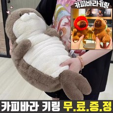 이거내꺼 퐁실 물범 인형 카피바라 키링 증정 애착 대형 바디필로우 동물, 퐁실물범, 1세트, 70cm 퐁실물범, 1세트, 70cm