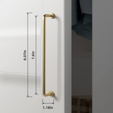 서랍장손잡이 가구손잡이1구 블랙 실버 청동 손잡이 캐비닛 당기는 부엌 문 골드 서랍 가구 하드웨어용 찬장, [19] BB-192mm, [01] 6 pcs
