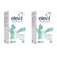 Elevit Breastfeeding 엘레비트 브레스트피딩 호주 임산부 멀티비타민 60캡슐 2팩, 2개, 60정