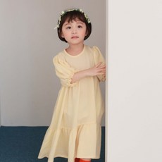 [아이블리] 여름신상 여아 -무배- 퍼프소매 솜사탕원피스